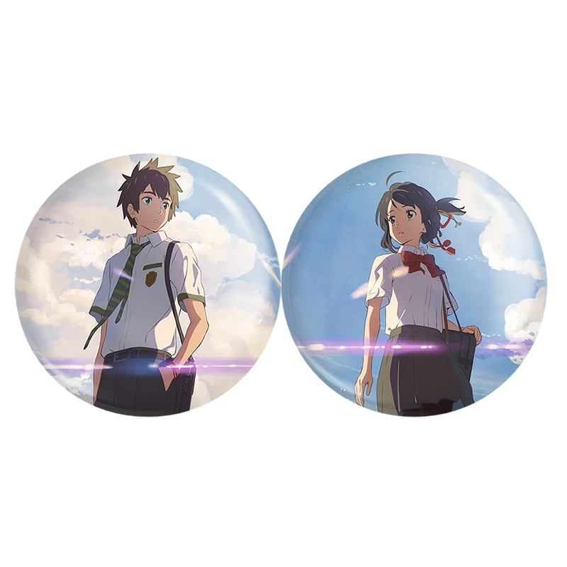 مگنت خندالو مدل انیمه یورنیم نام تو Your Name کد A82 مجموعه 2 عددی