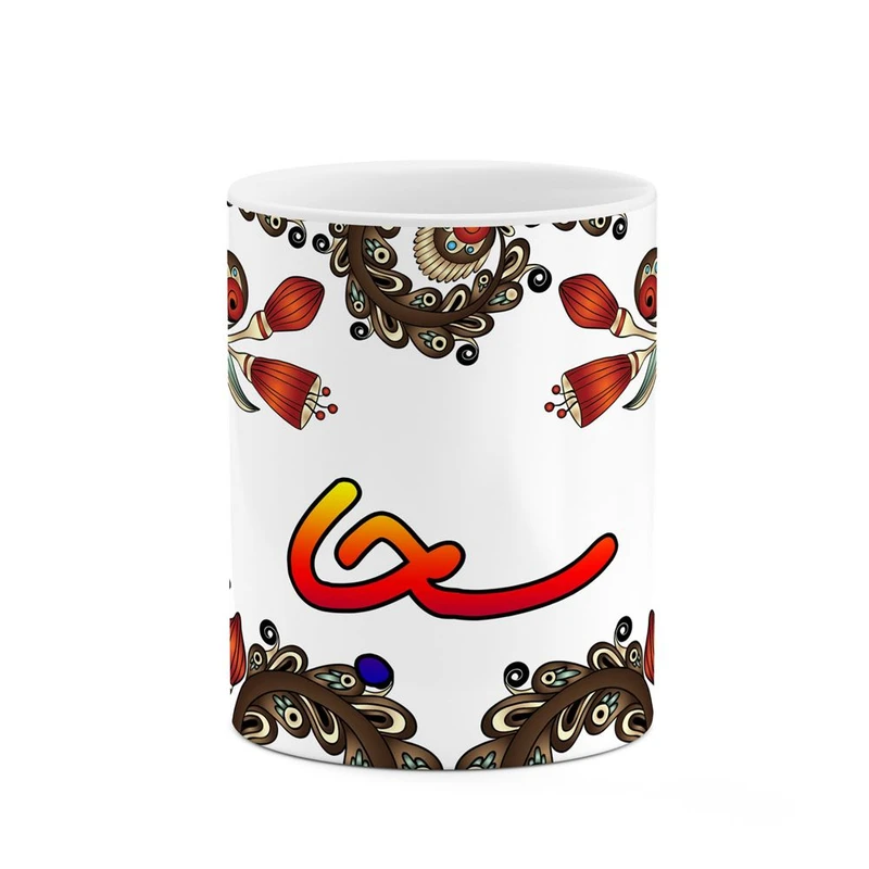 ماگ کاکتی مدل اسم سجا طرح سنتی گل و بته کد mgh45582