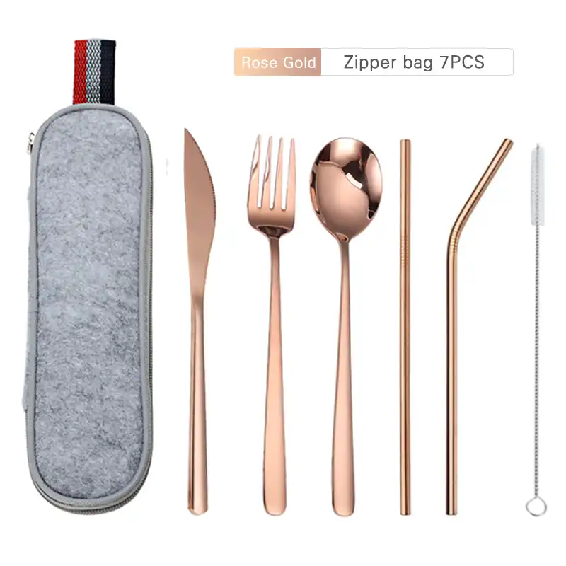 قاشق و چنگال سفری مدل CAMP 7 IN 1 مجموعه 7 عددی