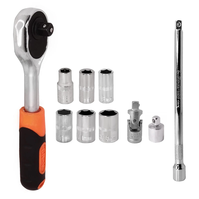 آچار بکس و سری بکس مدل ART- 10 PCS-ABOX مجموعه 10 عددی