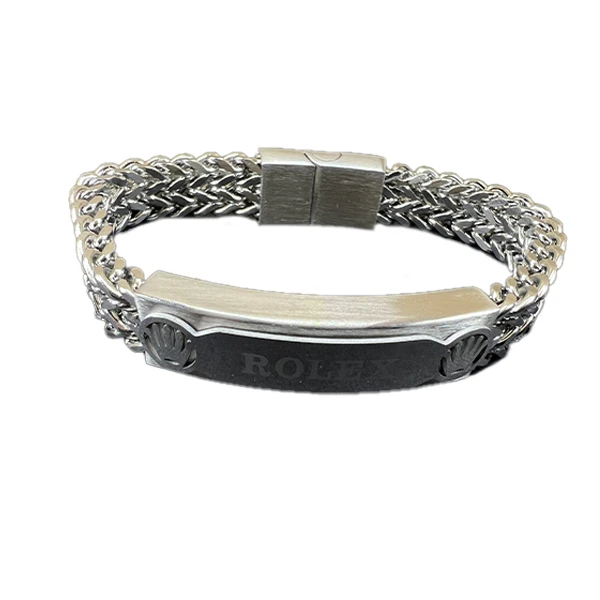 دستبند مردانه مدل اسپرت زنجیری پهن کد 68322