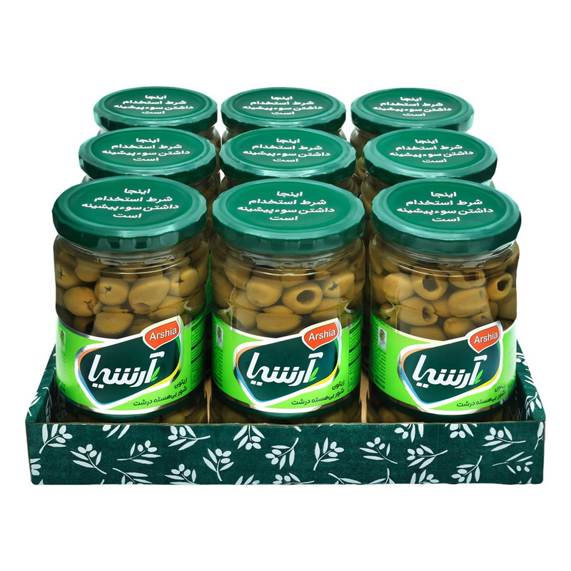 زیتون شور بی هسته درشت آرشیا - 660 گرم