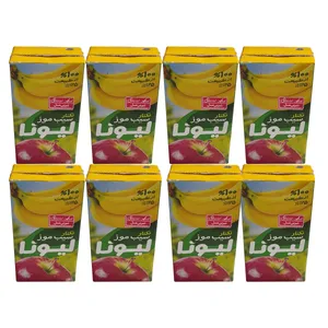 آبمیوه با طعم سیب موز لیونا شیرین عسل - 125 میلی لیتر بسته 8 عددی