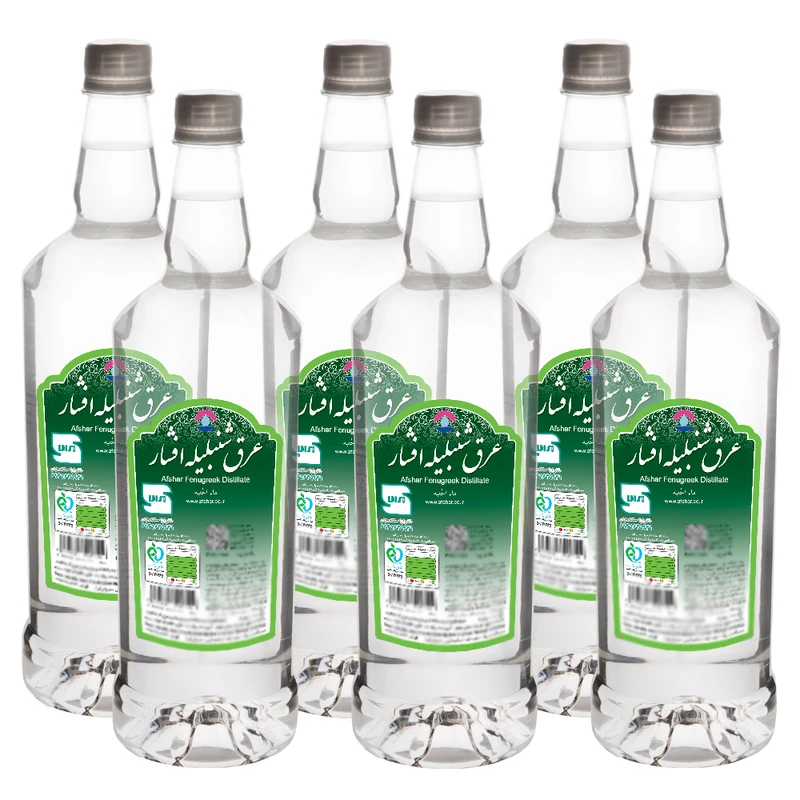 عرق شنبلیله افشار - 1 لیتر بسته 6 عددی