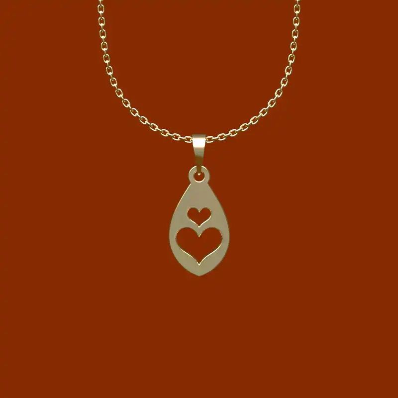 گردنبند طلا 18 عیار زنانه مدوپد مدل قلب کد CA11062