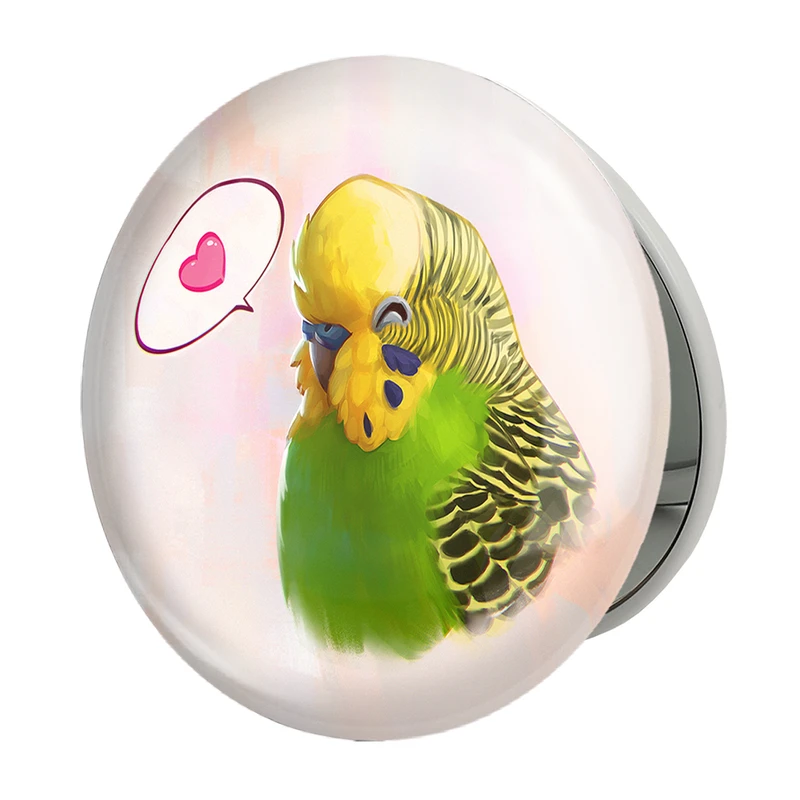 آینه جیبی خندالو طرح پرنده مدل تاشو کد 28292 