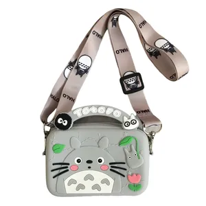 کیف رودوشی بچگانه مدل فانتزی سیلیکونی مینی کد TOTORO GR Y 44