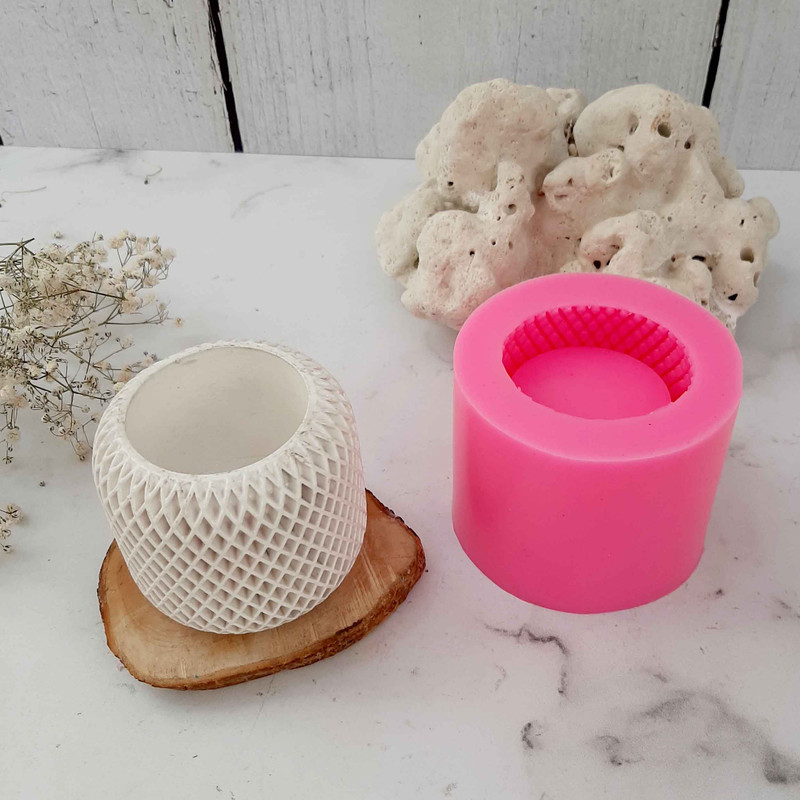 قالب شمع مدل ست دکوری طرح مشبک مجموعه 5 عددی