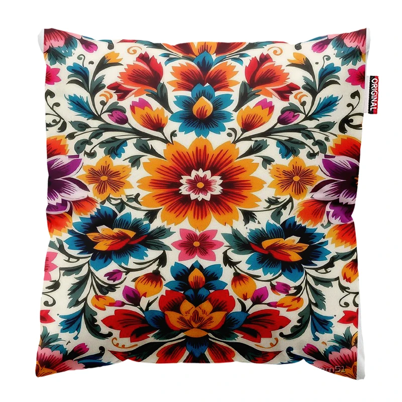 کوسن پاد آفرین مدل سنتی گل کد k26 سایز 30×30 سانتی‌متر