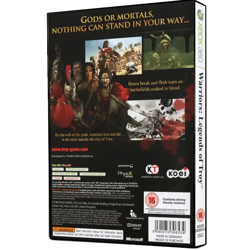 بازی Warriors Legends of Troy مخصوص Xbox 360