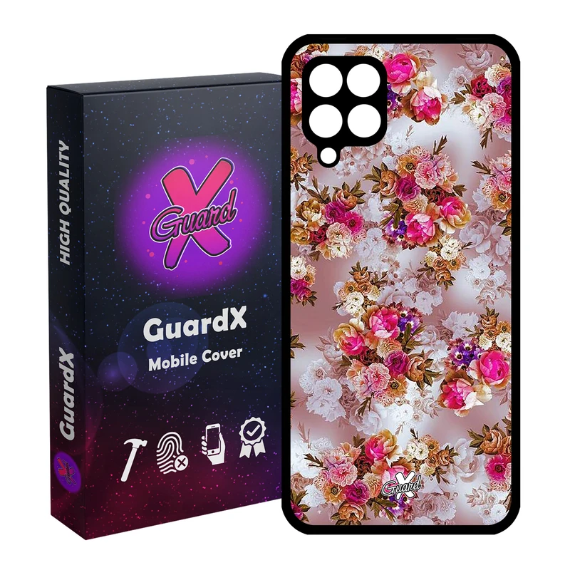 کاور گارد ایکس طرح گل مدل Glass10333 مناسب برای گوشی موبایل سامسونگ Galaxy A12