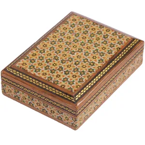 جعبه جواهرات خاتم کاری گالری گوهران مدل  اسلیمی کد523