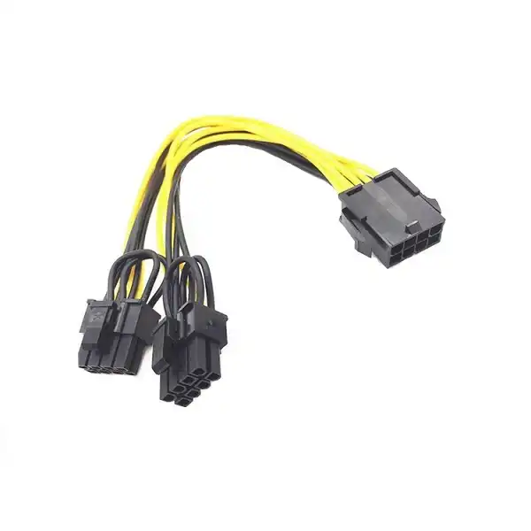 کابل تبدیل برق گرافیک 8 پین ماده به دو 8 پین نر مدل PCI816