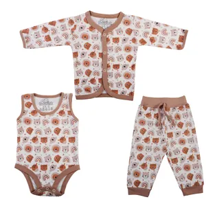 ست 3 تکه لباس نوزادی مدل تدی 003