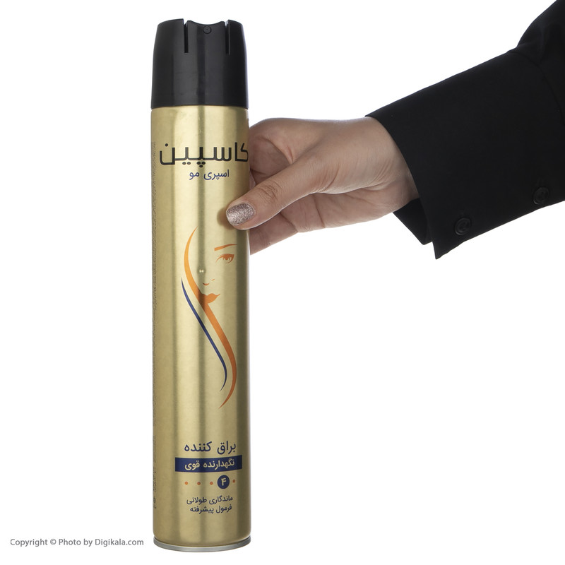 اسپری مو کاسپین مدل Hair Spray Gloss 02 حجم 500 میلی لیتر