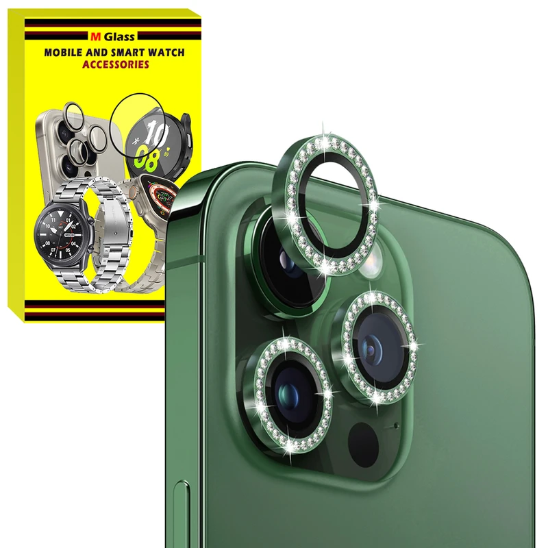 محافظ لنز دوربین فلزی ام‌گلس مدل RNG Diamond MG مناسب برای گوشی موبایل اپل iPhone 12 Pro