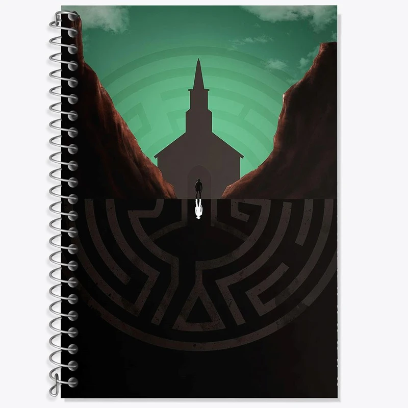 دفتر زبان 50 برگ خندالو مدل سه خط طرح سریال وست ورلد West World کد 10199