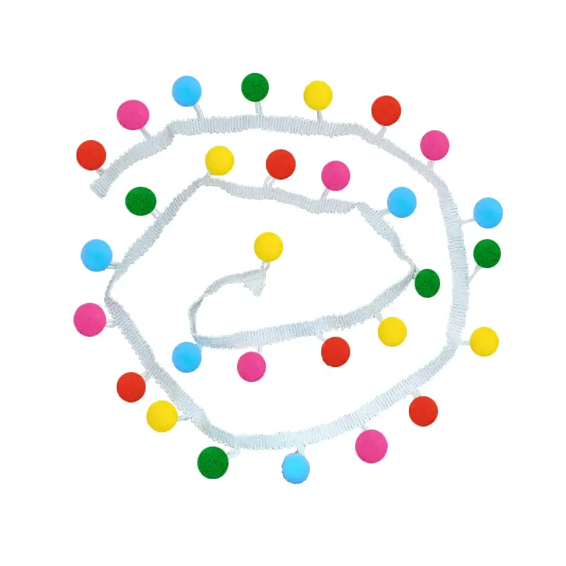 نوار یراق مدل گلوله های رنگی طول 1 متری