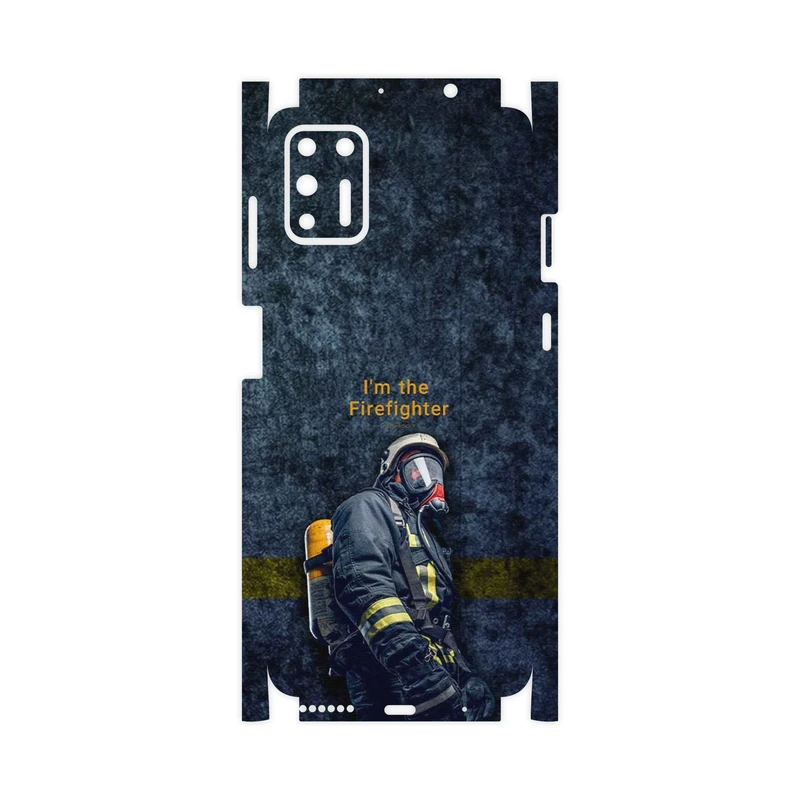 برچسب پوششی ماهوت مدل Firefighter-FullSkin مناسب برای گوشی موبایل موتورولا Moto G9 Plus