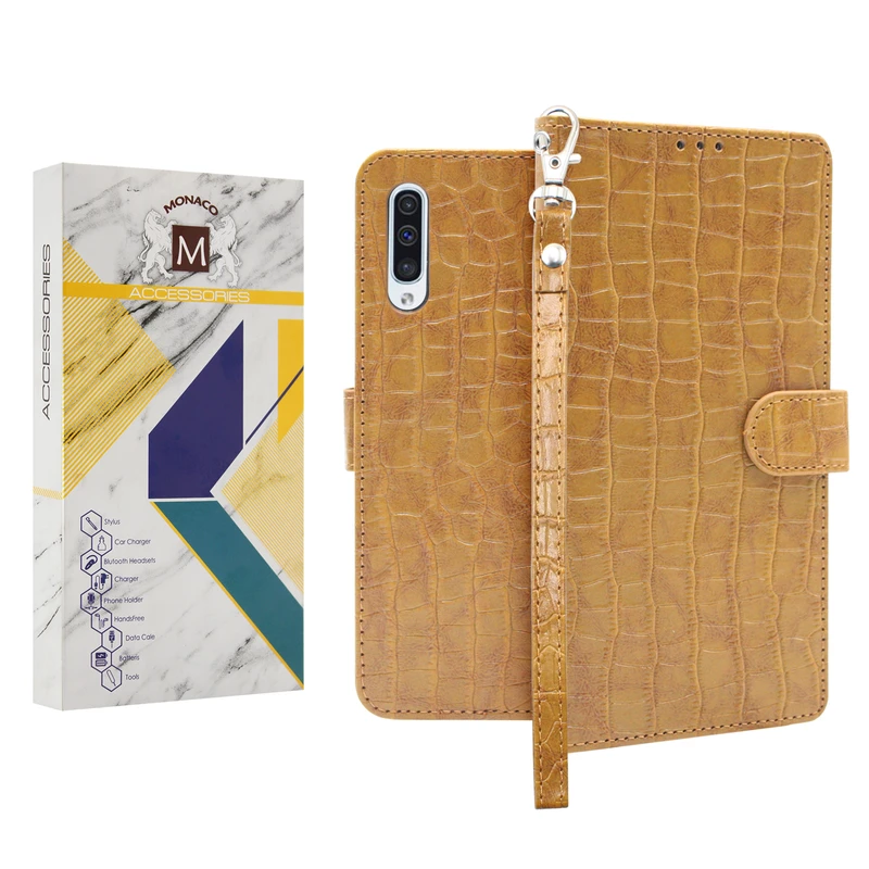 کیف کلاسوری موناکو مدل Cayenne مناسب برای گوشی موبایل سامسونگ Galaxy A30S / A50 / A50S به همراه بند آویز