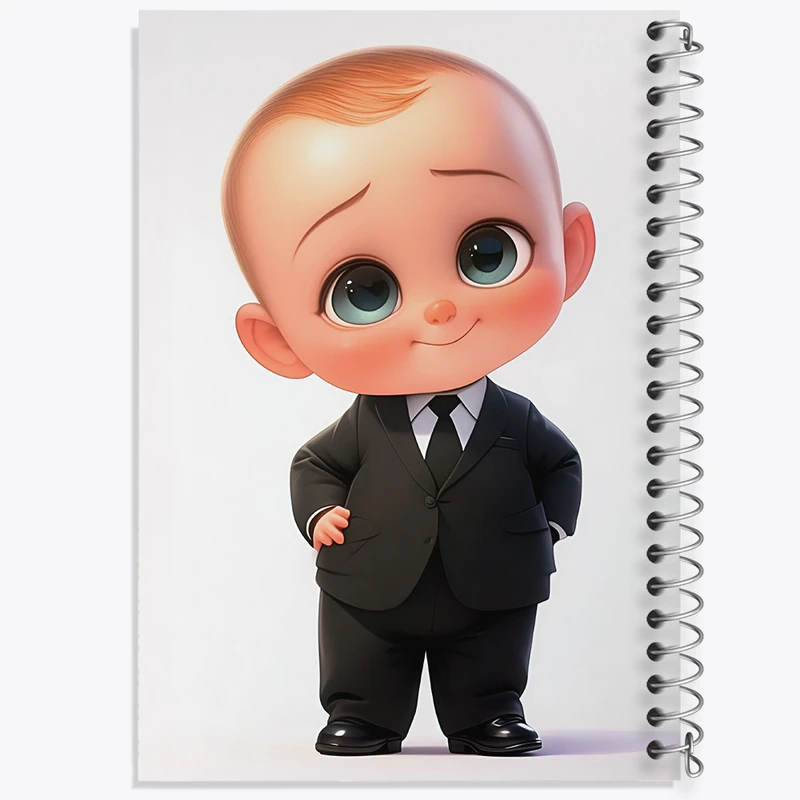 دفتر ژورنال نویسی 50 برگ خندالو مدل نقطه ای طرح بچه رئیس (The Boss Baby) کد N5137