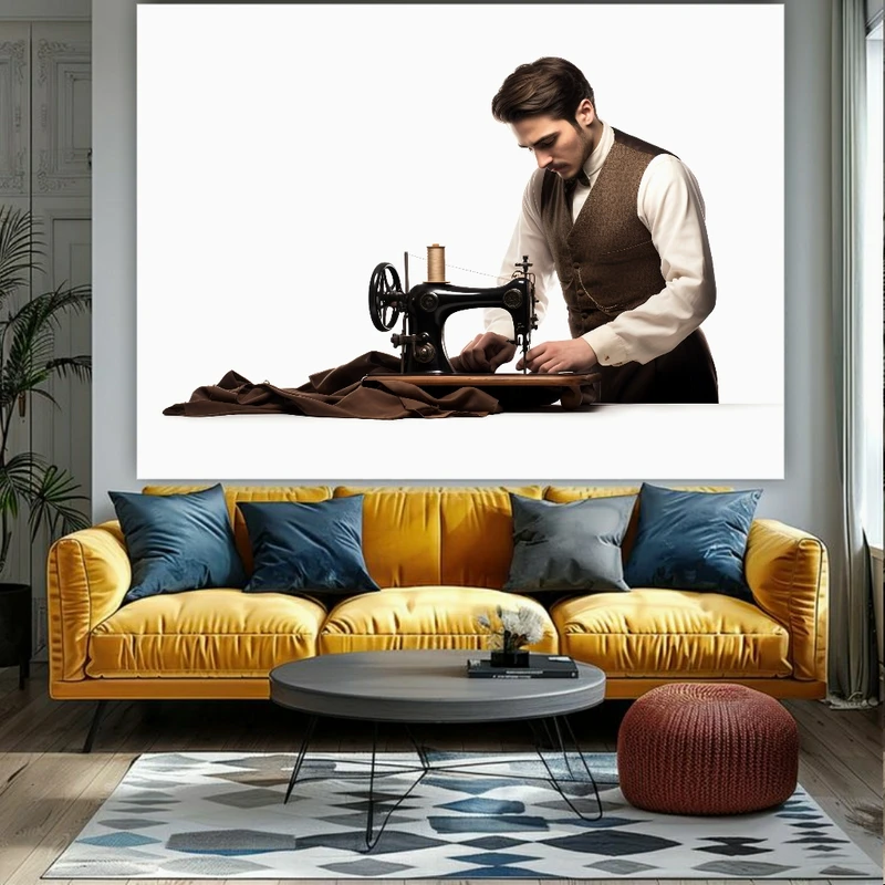 پوستر پارچه ای طرح مخمل خیاطی مدل شیک کد FP106314