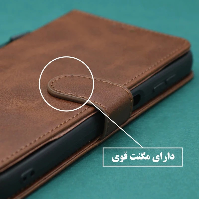 کیف کلاسوری راینو مدل KF-LC مناسب برای گوشی موبایل سامسونگ Galaxy A16 به همراه بند آویز