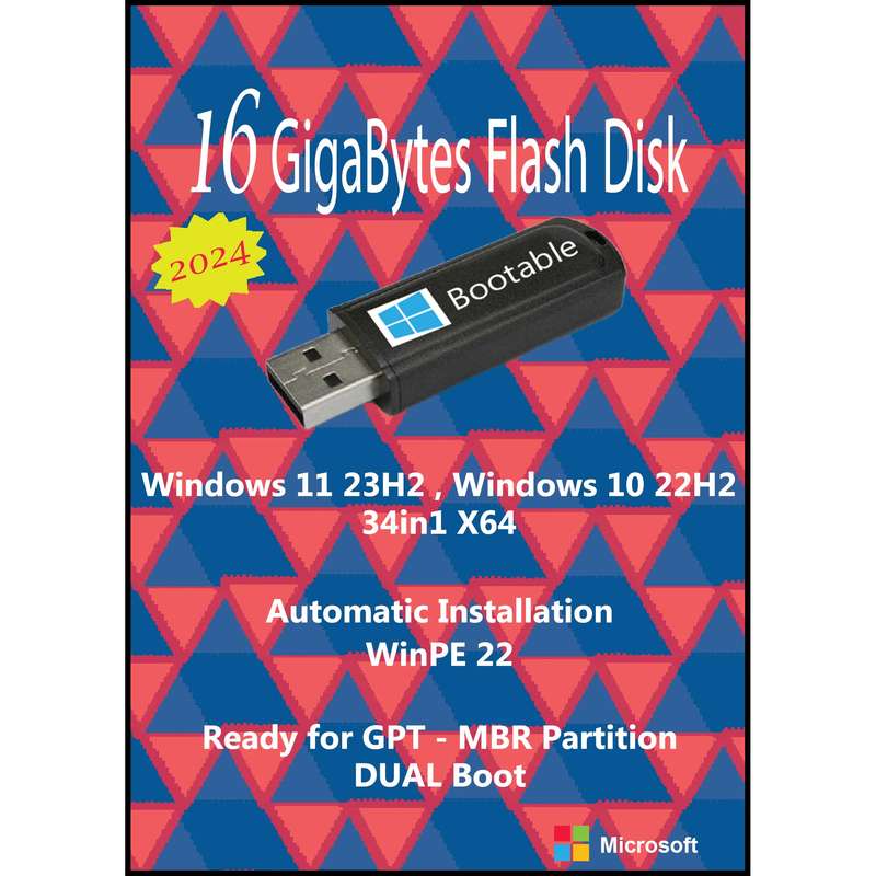 سیستم عامل Windows 11 23H2 , 10 22H2 34in1 X64 نشر مایکروسافت