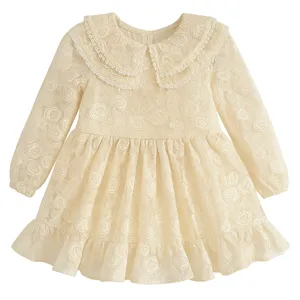 پیراهن آستین بلند یقه گرد دخترانه مدل شاین