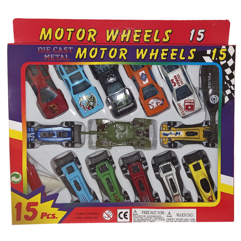 ماشین بازی مدل Motor Wheels طرح ریسری مجموعه 15 عددی 