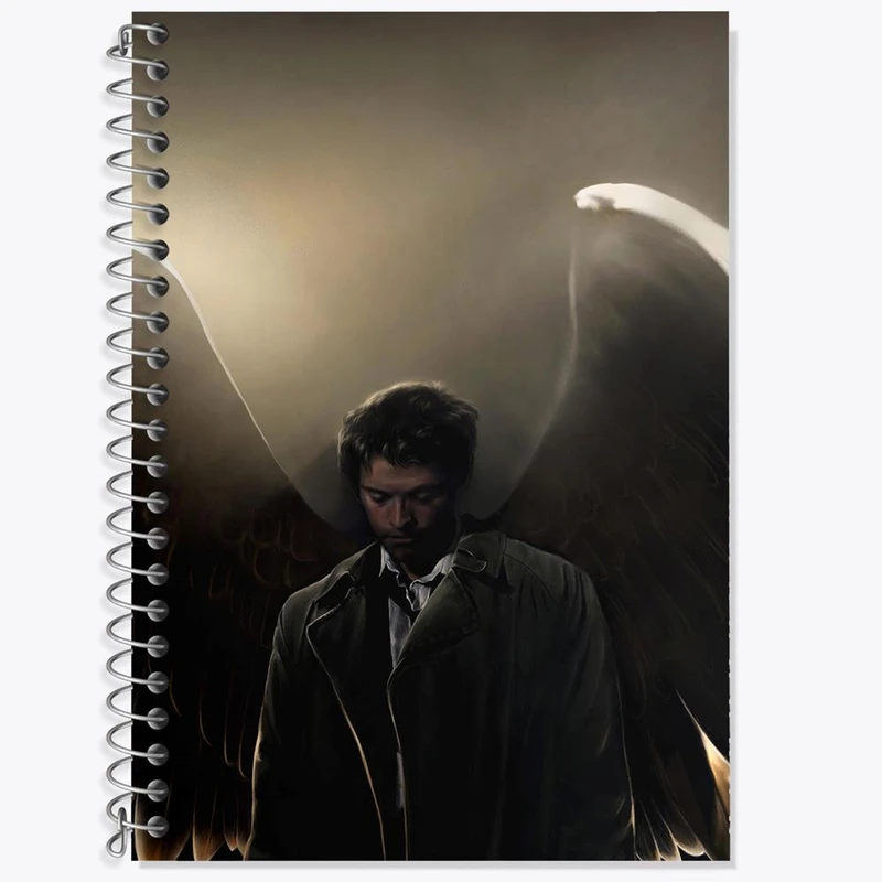 دفتر زبان 50 برگ خندالو مدل دو خط طرح کستیل سریال سوپرنچرال Supernatural کد 24511