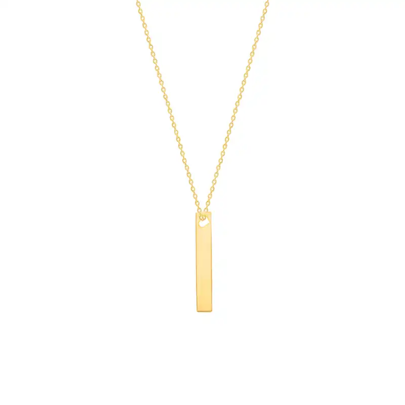 گردنبند طلا 18 عیار زنانه مدل زنجیر با پلاک