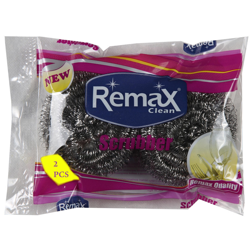 سیم ظرفشویی ریمکس مدل Stainless steel بسته دو عددی