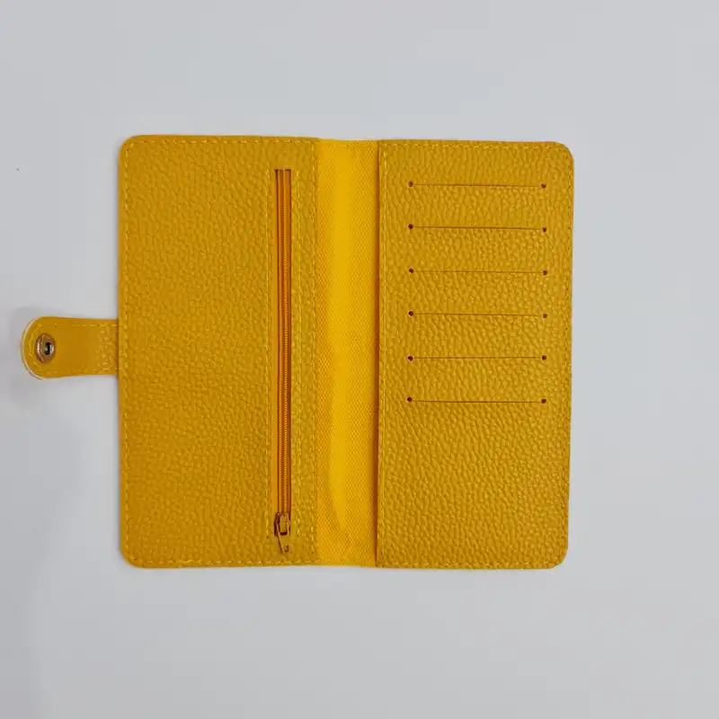 کیف پول چرمی طرح بابونه