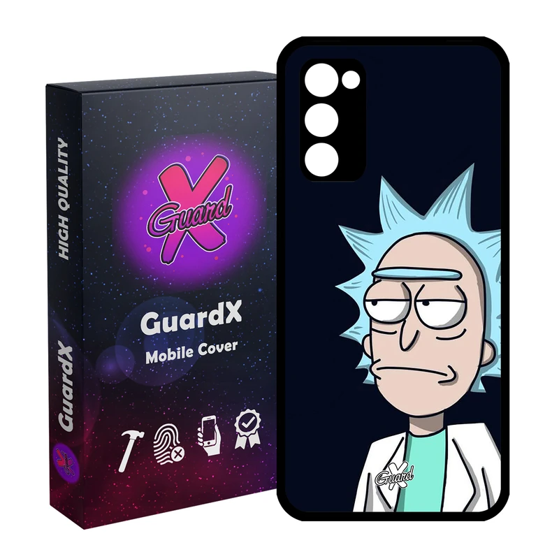 کاور گارد ایکس طرح Rick and Morty مدل Glass10030 مناسب برای گوشی موبایل سامسونگ Galaxy S20 FE