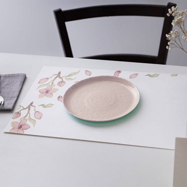 زیربشقابی مدل گلدار مجموعه 4 عددی