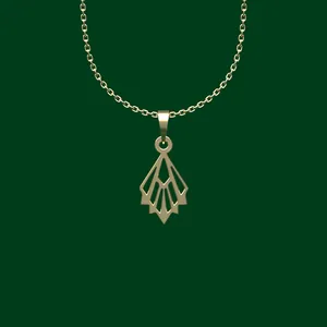 گردنبند طلا 18 عیار زنانه مدوپد مدل هندسی کد FF2-1-1233