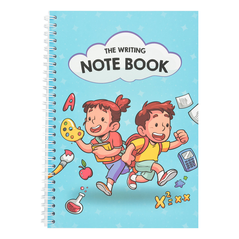 دفتر زبان 80 برگ  سپیدار مدل چهار خط طرح KIDS