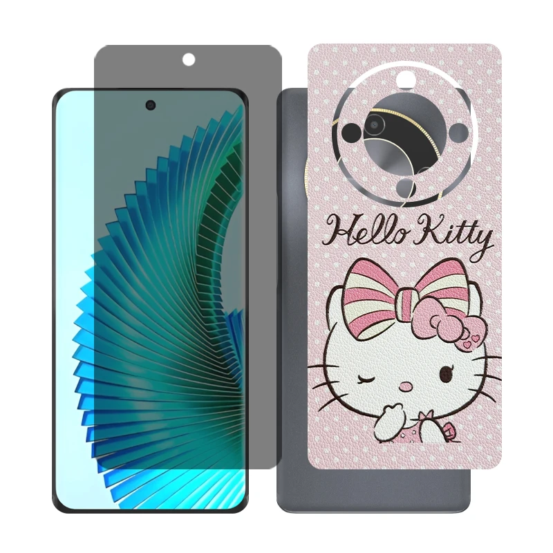 محافظ صفحه نمایش حریم شخصی گلس مدل Together مناسب برای گوشی موبایل آنر X9b به همراه برچسب پوششی پشت گوشی