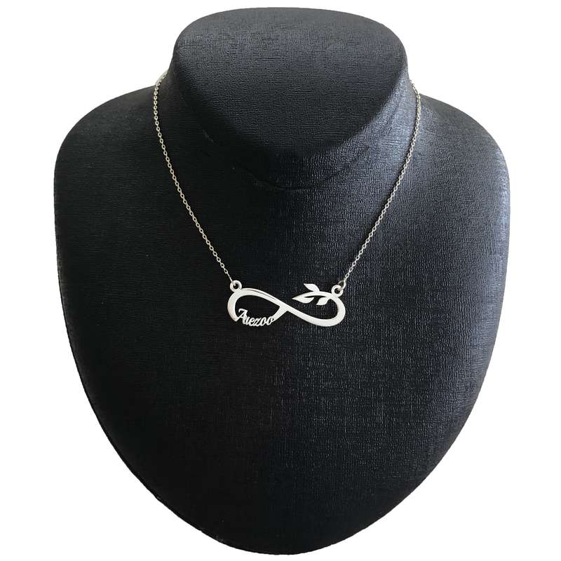 گردنبند نقره زنانه مدل ارزو طرح بینهایت کد G-174