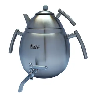 ست کتری و قوری نزاز مدل قوری استیل گنجایش 7 لیتر