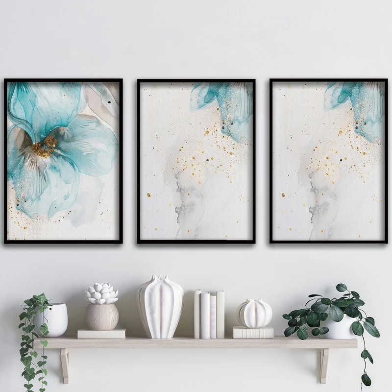 تابلو آتریسا طرح آبستره مدل ATA212 مجموعه 3 عددی 