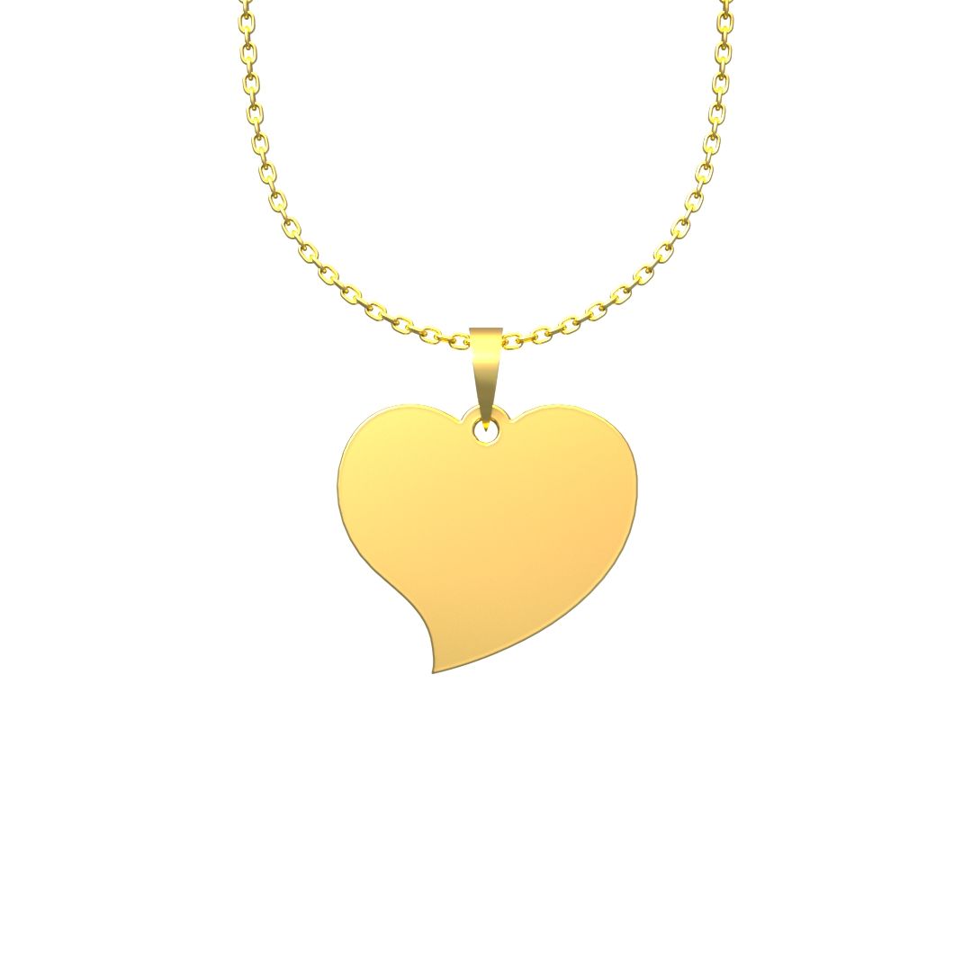 گردنبند طلا 18 عیار زنانه مدوپد مدل قلب کد E2-1-1282 - - 5