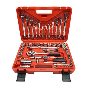 سری و آچار بکس صنعتی جی ان ترد کد 4512 مجموعه 61 عددی