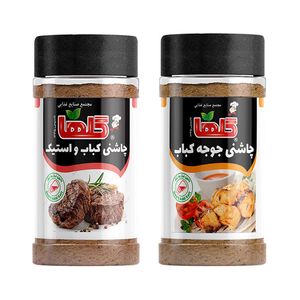 چاشنی جوجه کباب گلها - 80 گرم به همراه چاشنی کباب و استیک گلها - 80 گرم