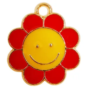 آویز دستبند مدل گل آفتاب گردان خندان کد AD 776