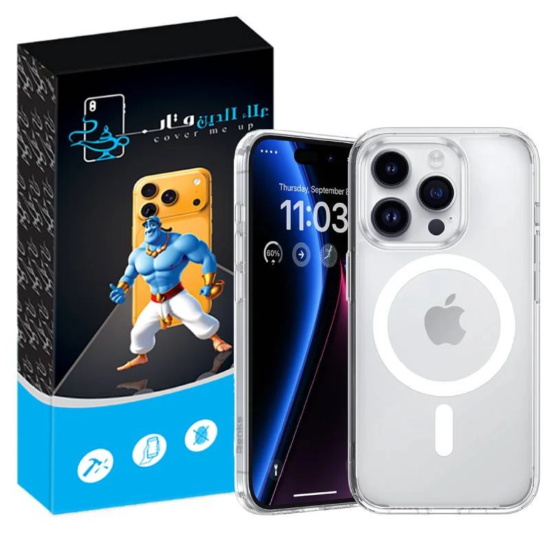کاور علاالدین قاب مدل مگ سیف طرح ژله ای مناسب برای گوشی موبایل اپل iPhone 12 Pro Max 