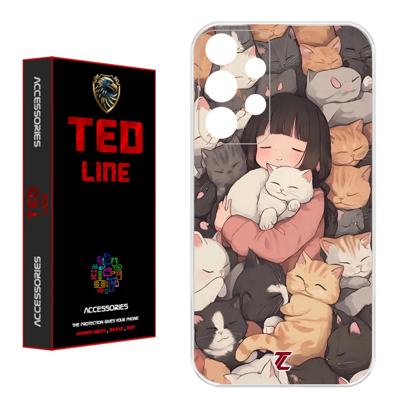 کاور تدلاین طرح گربه کد 1171 مناسب برای گوشی موبایل سامسونگ Galaxy A73