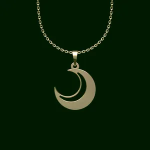 گردنبند طلا 18 عیار زنانه مدوپد مدل ماه کد U2-1-1075