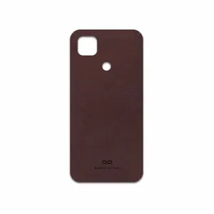MAHOOT Matte-Dark-Brown-Leather Cover Sticker for Xiaomi Poco C31